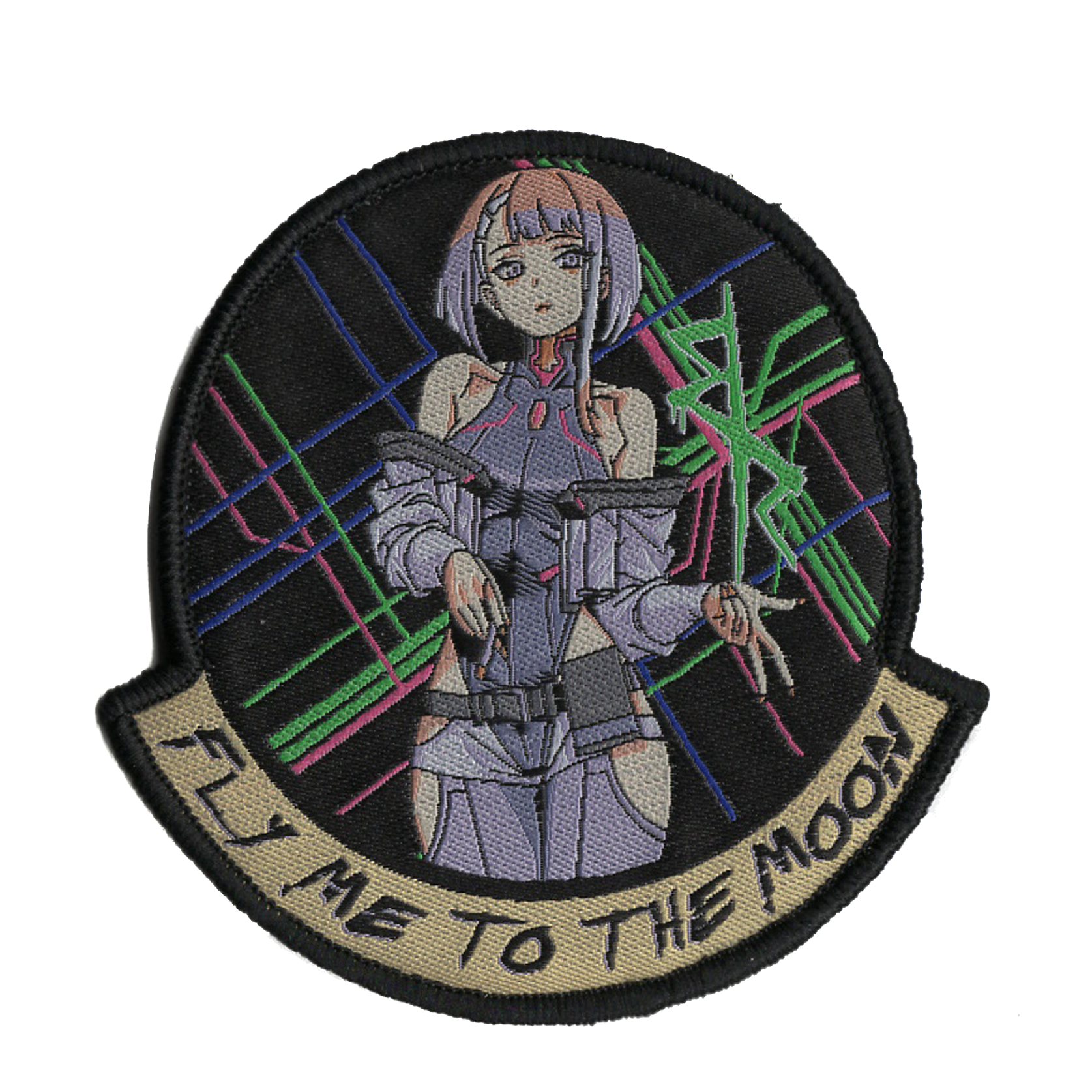Anime Girl Patch (4 Inch) Hook + Loop Velcro Badge Bloody Eyes Japan A –  karmapatch.com